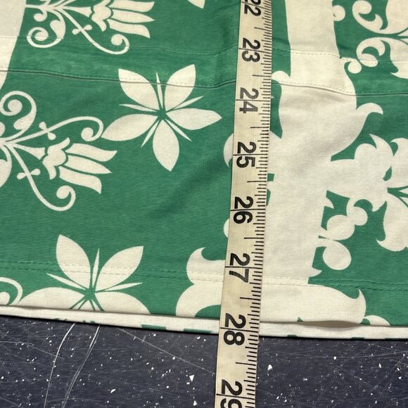 Belize Swim Cover Up Nylon Dress Green White Floral Halter Tie Sz M - Picture 10 of 11